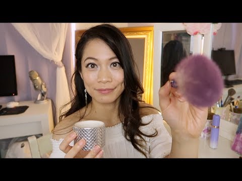 Doing Your Scalp Massage w/ Tickling, Hairbrushing + Makeup Pearls & Brows Roleplay
