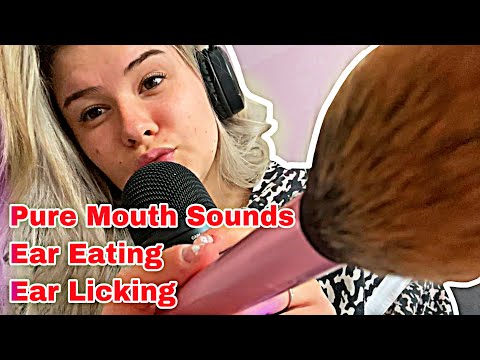 #ASMR PURE MOUTH SOUNDS, EAR EATING, EAR LICKING, WET MOUTH SOUNDS
