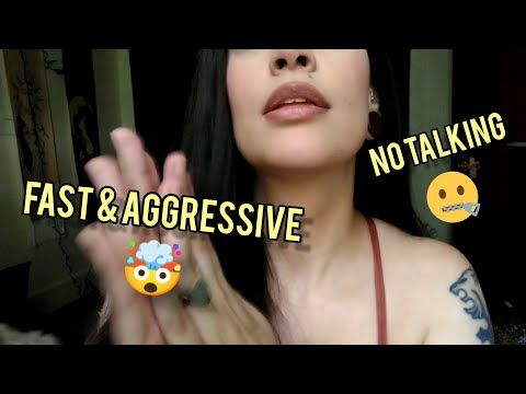 Fast & Aggressive ASMR Hand Sounds (No Talking 🙅‍♀️) | Background Sounds for Focus / Study / Sleep