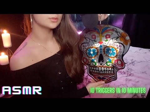 ASMR The Top 10 Triggers In 10 Minutes With Mic For Sleep, Tapping, Scratching, Crinkles, Whispered