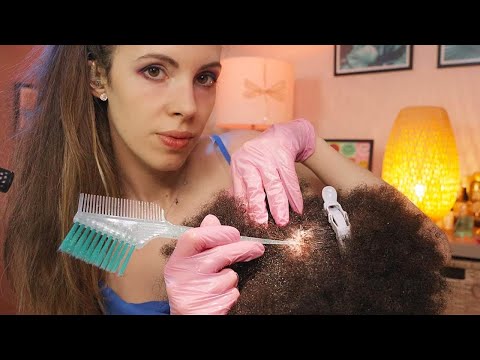 ASMR Dandruff Removal On Afro & Scalp Check, Detangling (w/ Bad results)