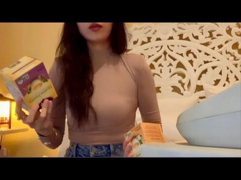 ASMR Fall Autumn Themed Grocery Cashier Checkout Roleplay with Cash Register