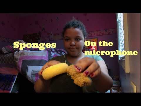 ASMR- with sponges| sponges on the microphone