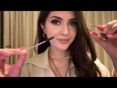 ASMR| Brushing Your Brows & Lashes ~ tingly personal attention