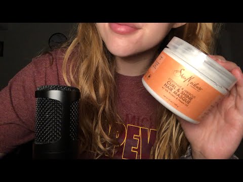 ASMR Hair Care Routine and Styling Routine || Tapping & whispering