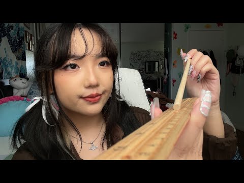 asmr point a and b ruler trigger