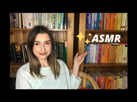 ASMR | whispering about my favourite books | Page turning, reading, tapping, scratching