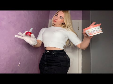ASMR This Massage Roleplay Will Make you Sleepy ( Full Body Lotion Massage and Manicure)