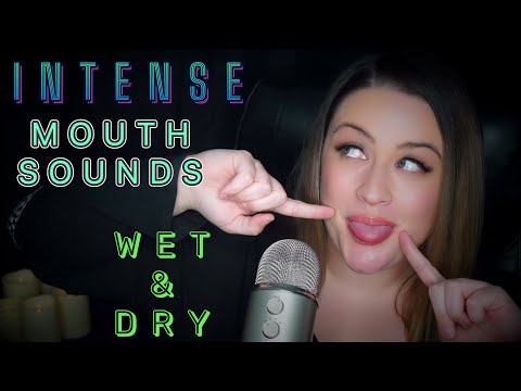 ASMR INTENSE 👄 MOUTH SOUNDS: WET AND DRY | TONGUE FLUTTERS 💦