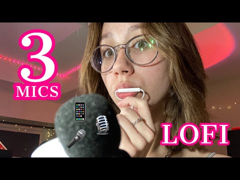 ASMR | fast and chaotic LOFI asmr with 3 mics! +random triggers +mouth sounds