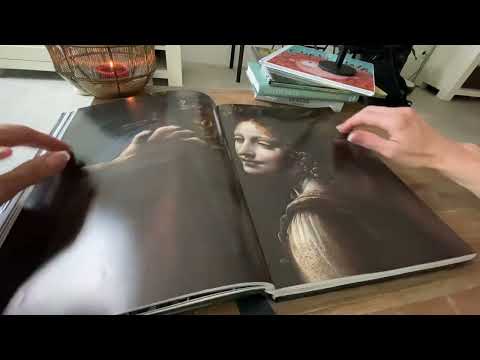 ASMR Page Turning, Page Squeezing, Tapping with Music, Glossy Paper, Book