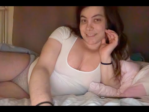 ASMR girl playing with relaxing sounds whisper lips mouth