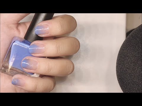 ASMR Painting My Nails and Chewing gum | **chewing sounds