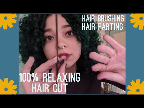 ASMR ✂️Relaxing Hair Cut [Hair Parting, Brushing, Snipping] ✂️