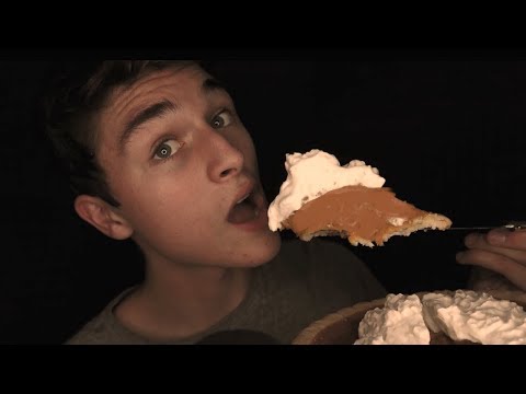 ASMR | Eating Pumpkin Pie BIG BITES (big tingles) | Pumpkin Spice Themed