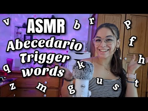 ASMR ABECEDARIO DE TRIGGER WORDS!🙊 (Muchos susurros y talking)- ASMR en español para dormir-Pandasmr