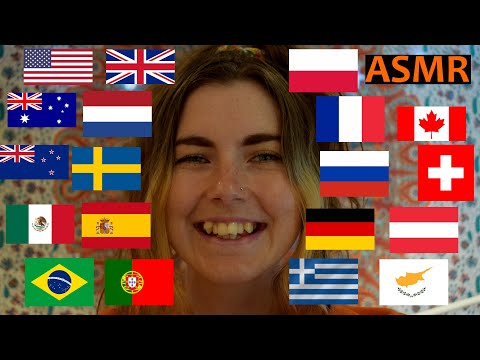 ASMR: Saying THANK YOU for 1000 Subscribers in 10 Different Languages!! ~~Whispered~~