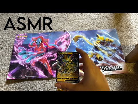 ASMR - Pokémon V Battle Deck Unboxing ( with my brother/cameraman)
