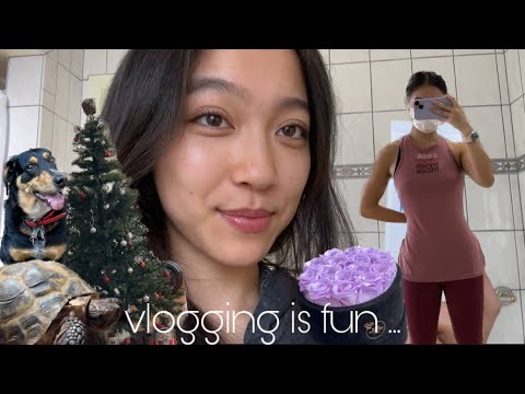 MY FIRST VLOG: go to the gym w me & meet all my pets 🐢 (not ASMR pls watch)