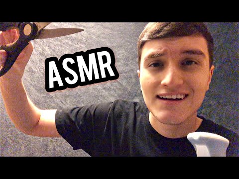 ASMR Relaxing Haircut Roleplay (soft spoken w/ gum chewing)