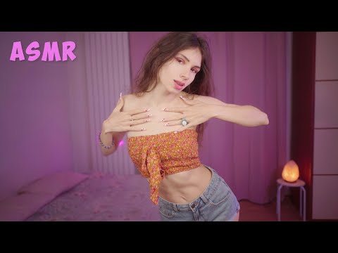 ASMR - Body Triggers & Mic Scratching with Long Nails✨🎧(Mouth Sounds)