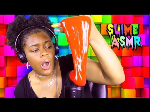 ASMR | Slime In Your Ears | Playing W/ Slime (Satisfying Trippy Visual) ~