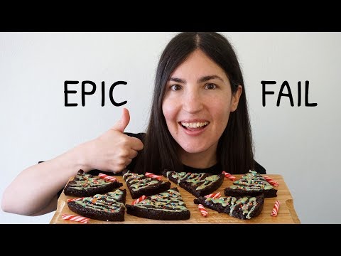 ASMR: Epic Fail Christmas Tree Brownies (Some Whispering, Some Swearing)