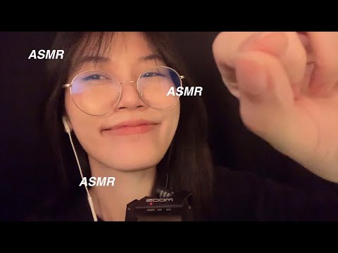 ASMR Plucking  / Mouth Sounds with Hand Movements