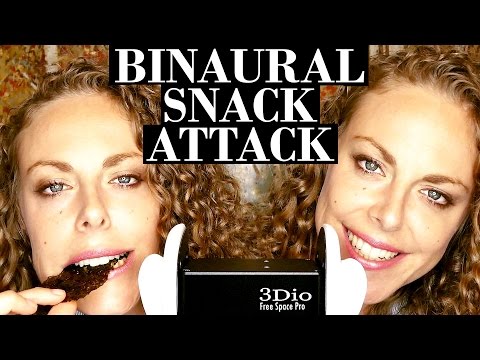ASMR Snack Attack Eating Sounds! Binaural Whisper & Mouth Sounds; Crinkling, Crunchy, Tapping