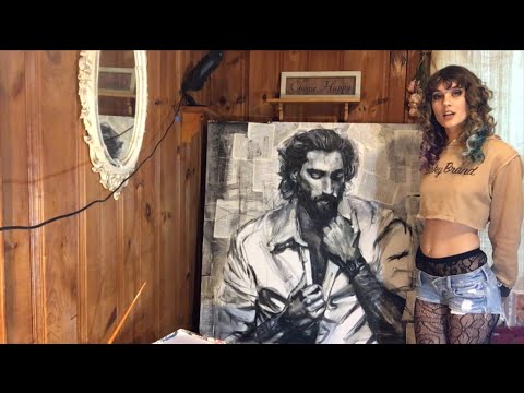 Bringing dimension to the painting | sultry ASMR