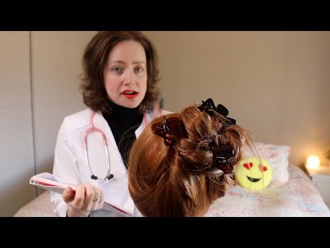 ASMR Whisper ♡ GUM CHEWING ♡ Intense Emergency Medical Care Examination & Treatment | Scalp & Head