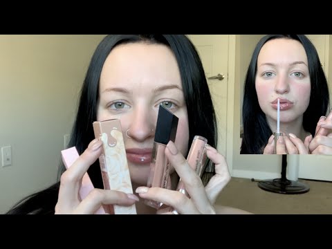 [ASMR] Lip Gloss Application (subtle kisses, mouth sounds)