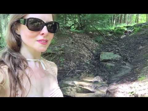 ASMR Waterfall Nature Walk and Whispered Facts