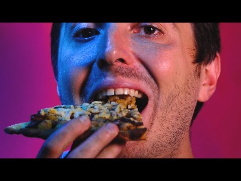 ASMR Eating Mac and Cheese Pizza w/ BACON 먹방