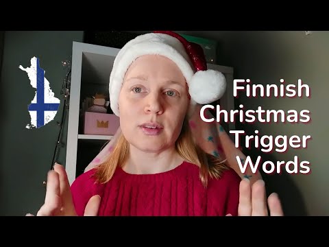 ASMR 11 Christmas Trigger Words in Finnish 🎄 ASMR Suomi Joulu trigger sanoja
