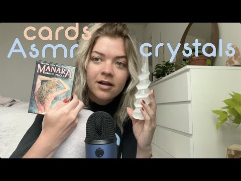 ASMR crystals and oracle card haul ✨ crystal "unboxing" show + tell