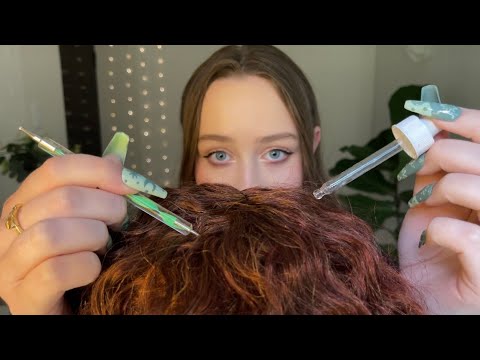 asmr comforting scalp examination & treatment (lice check, layered sounds, personal attention)