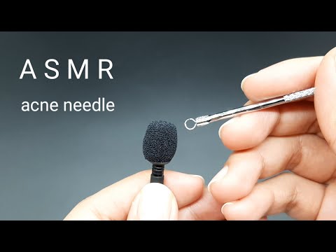ASMR - Scratching Microphone by Acne Needle (ep2) - ASMR Scratching Mic (No Talking Videos)
