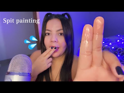 Spit Painting / Painting your face / Mouth Sounds 🎨
