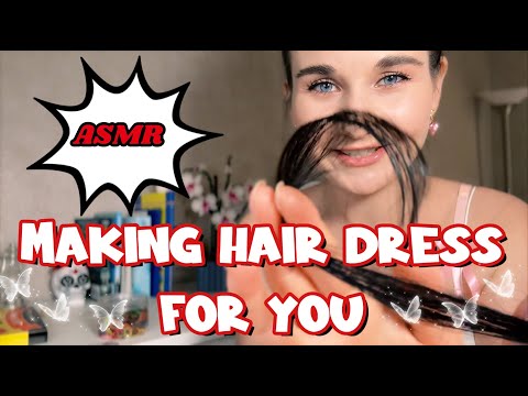 Making Hair dress for my you, ASMR friend role play