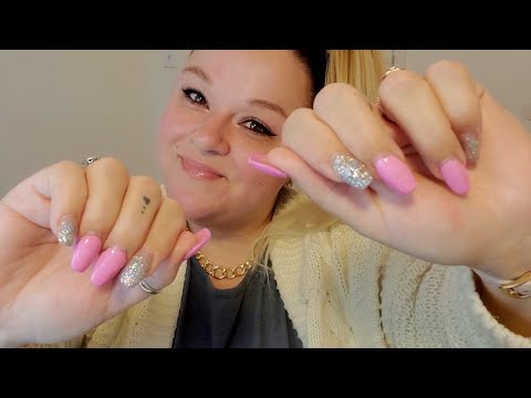 ASMR | Chewing Gum and Long Acrylic Nail Sounds