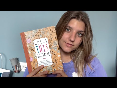 ASMR || color with me - upclose, ramble, tapping, and paper sounds