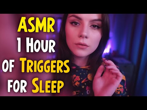 ASMR 1 Hour of Triggers for Sleep 💎 Hand Sounds, Camera Tapping, Ear Massage, Breathing and more
