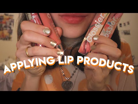 Applying Lip Glosses/Sticks (lots of mouth sounds) ASMR