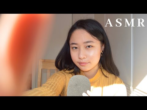 ASMR Repeating 'Tingly' (w/British accent, camera touching, mouth sounds)