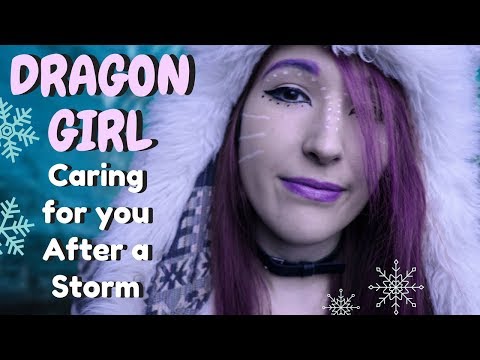 ASMR -DRAGON GIRL ~ Warming You Up After a Storm | Personal Attention, Fabric Sounds, Mouth Sounds ~