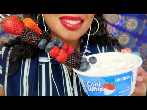 ASMR | Berries & Cool Whip 🫐🍓