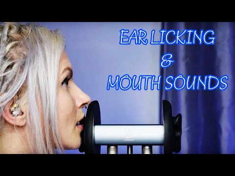 ASMR Ear licking and eating