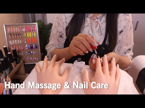 ASMR Relaxing Hand Massage, Nail Care & Art 💅 No Talking (Layered Sounds)