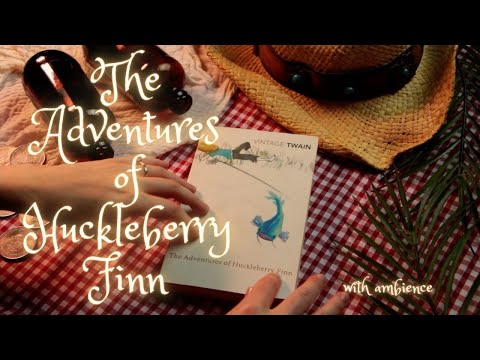 ASMR - The Adventures of Huckleberry Finn - Unintelligible Whispered Reading [WITH Ambience]